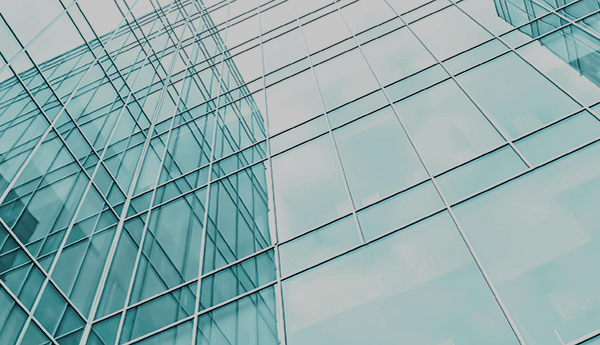 Corporate bank modern glass building